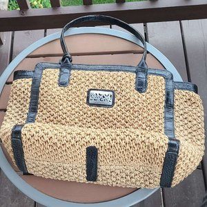 woven leather bag